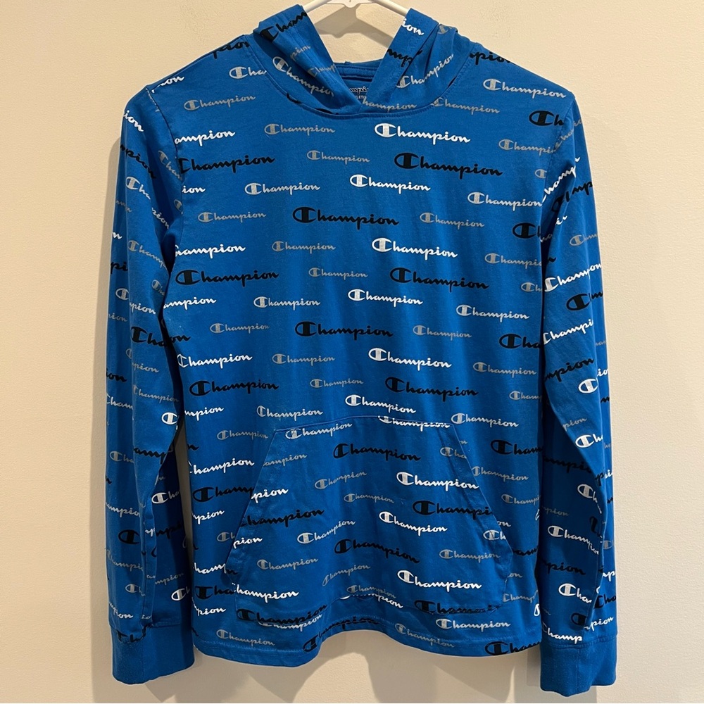 Champion logo‎ hoodie boys size XL